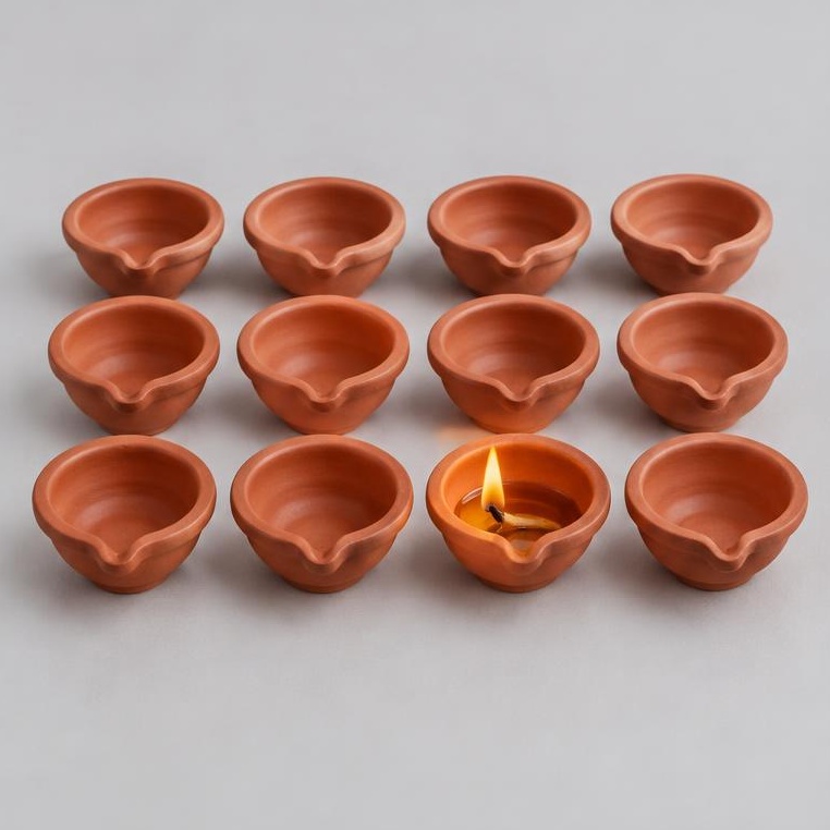 Terracotta Diyas (40 Pieces)